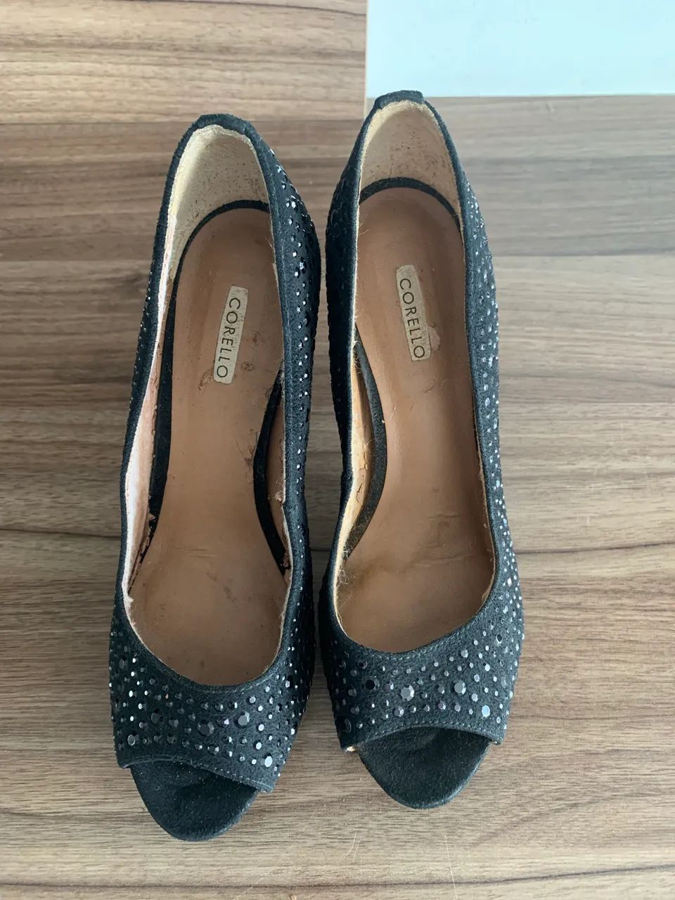 Sapato clássico estilo Peep Toe com salto 11cm da Corello número 36 - Foto 5