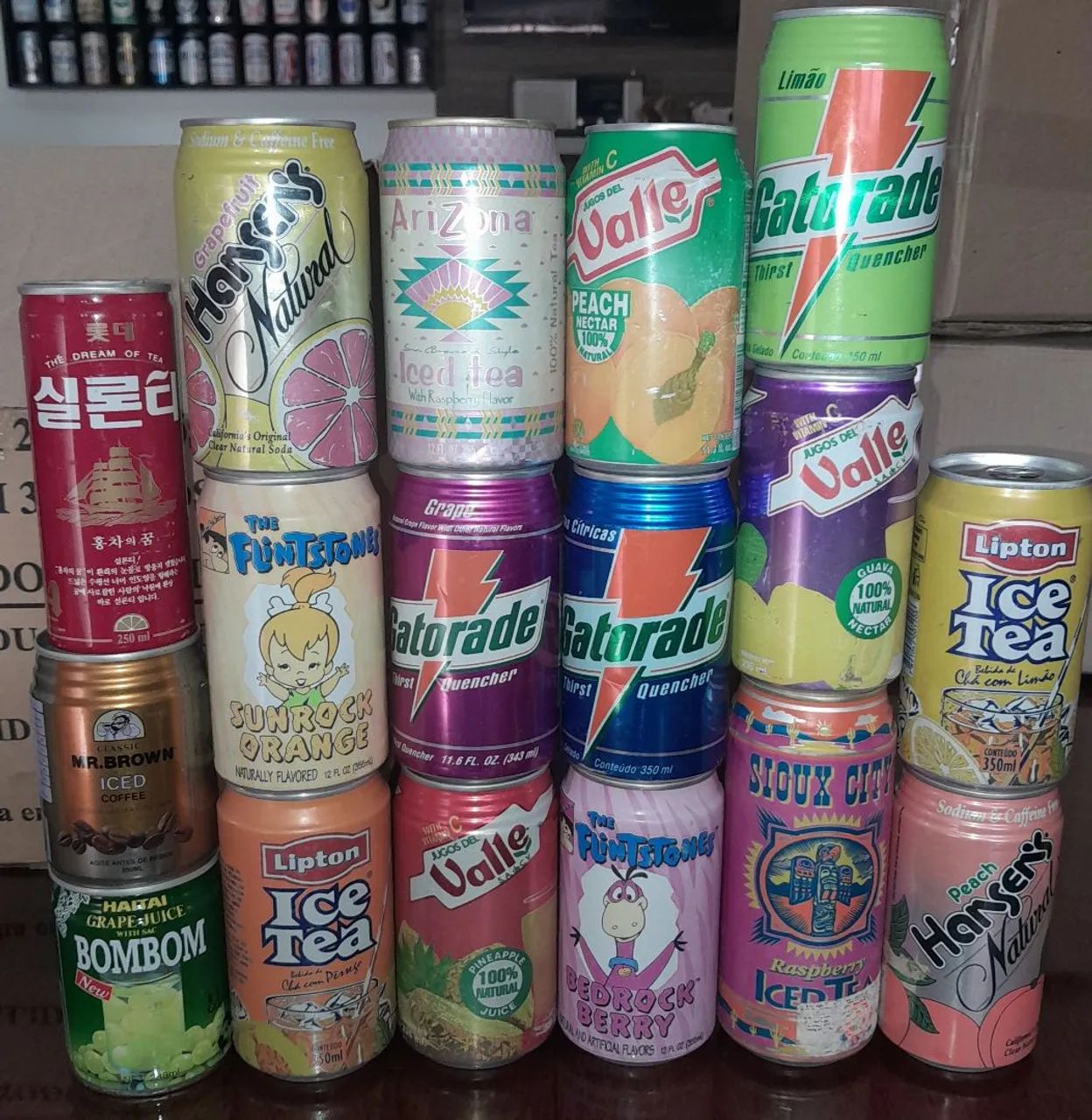 Latas de suco chá antigos  - Foto 2