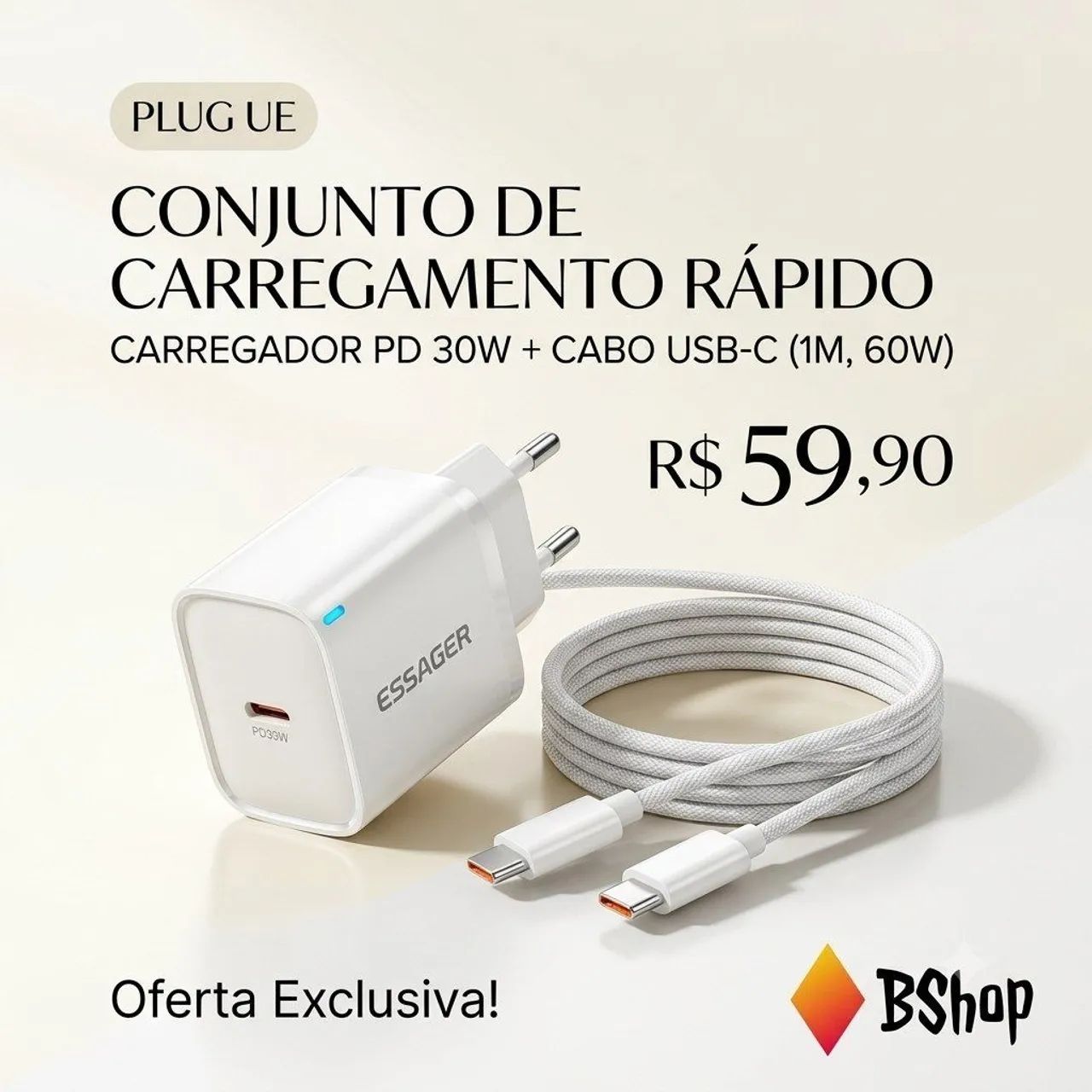 Carregador Essager 30w