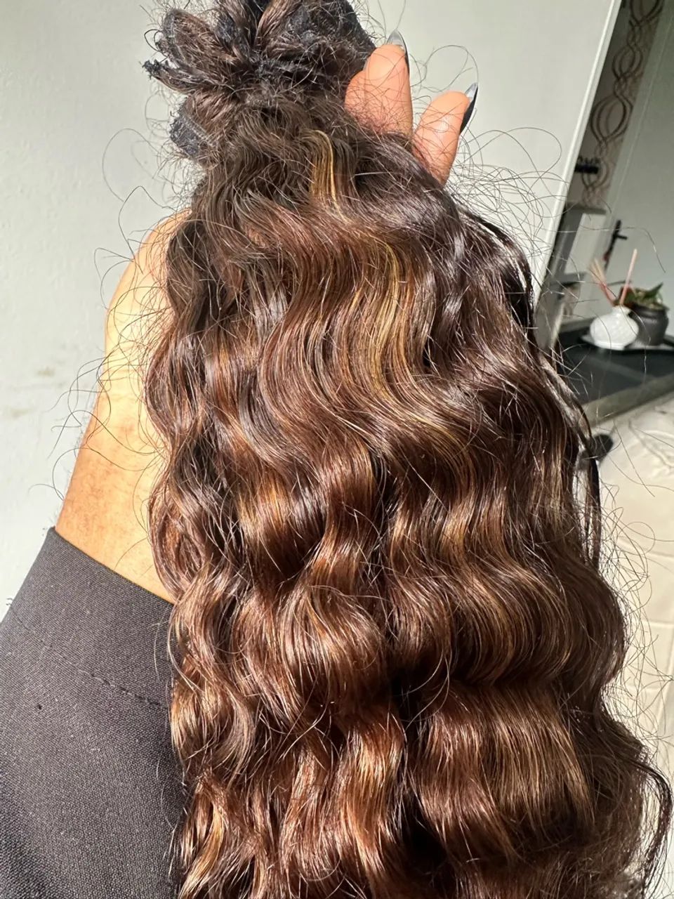 Cabelo brasileiro 58cm cacheado