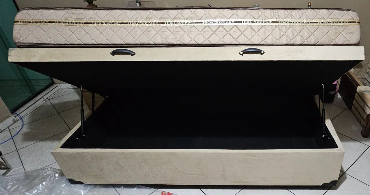 Cama solteiro + box bau