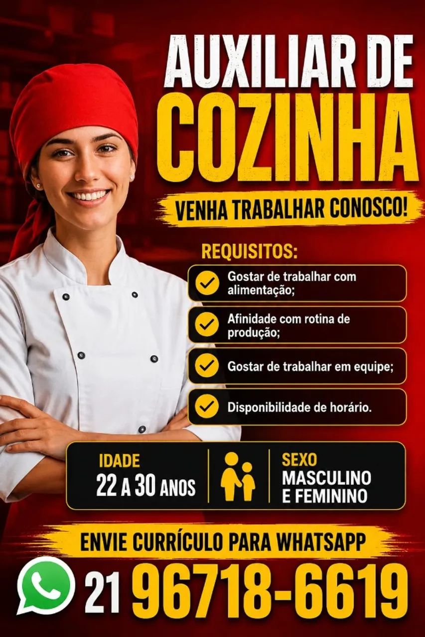 auxiliar de cozinha
