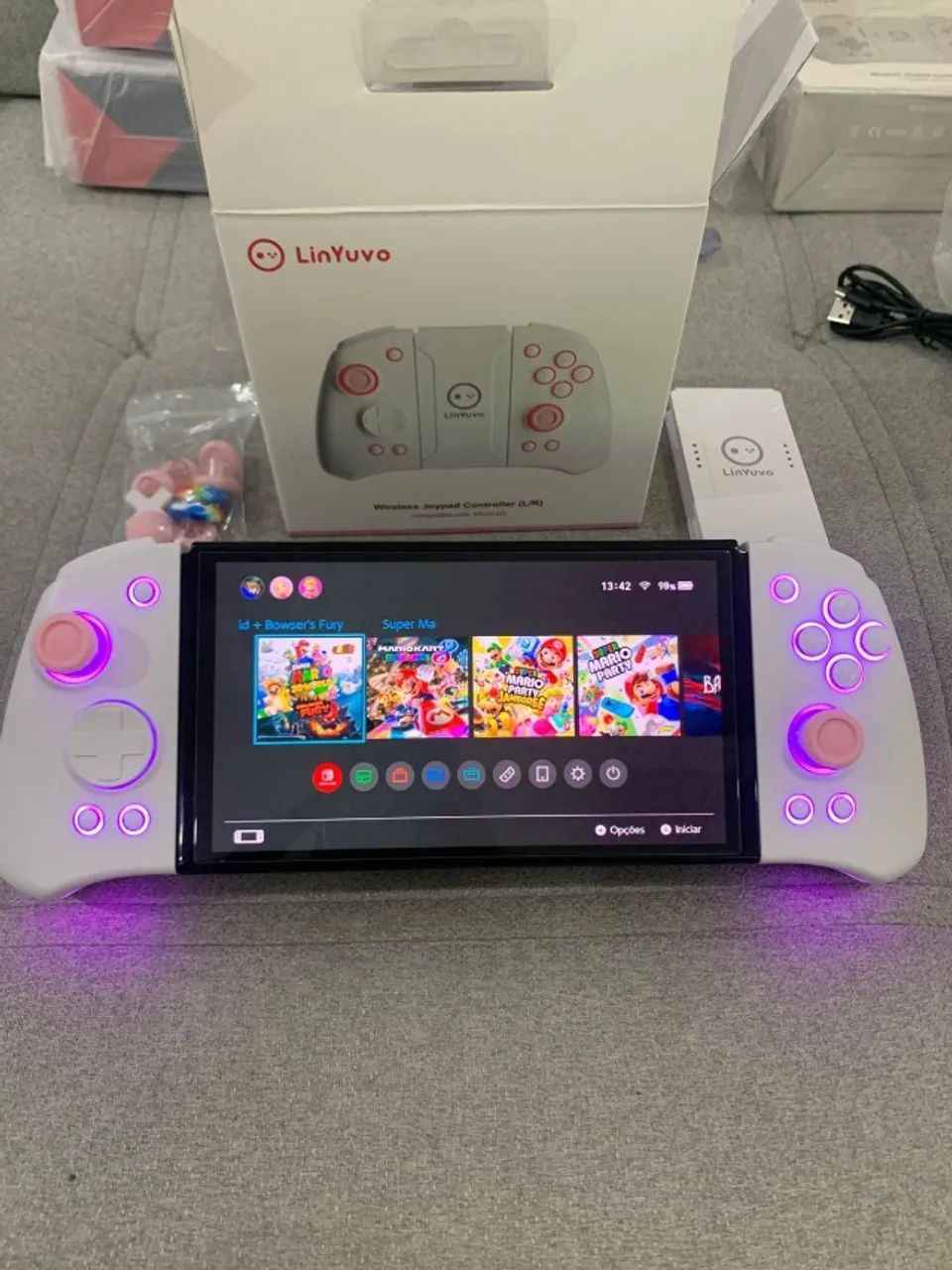 CONTROLE BLUETOOTH NINTENDO SWITCH KS33 - Foto 3