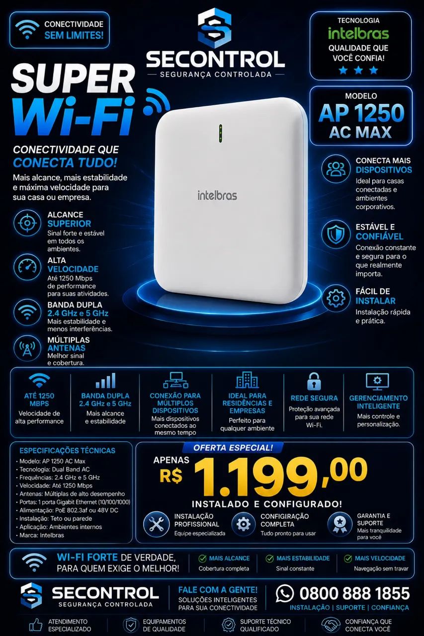 Roteador com super Wi-Fi,  instalado e configurado  - Foto 3