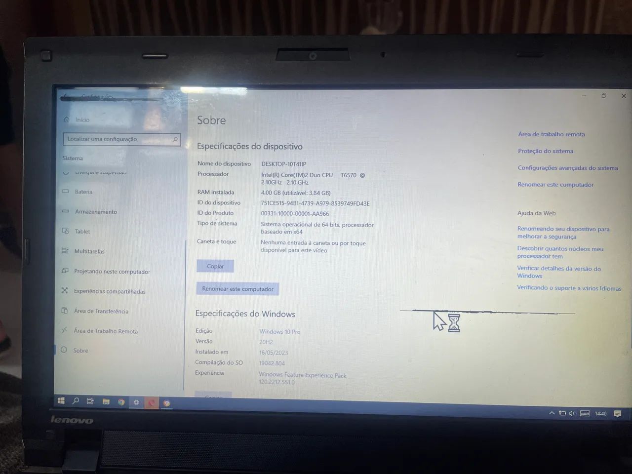 Notebook Lenovo 