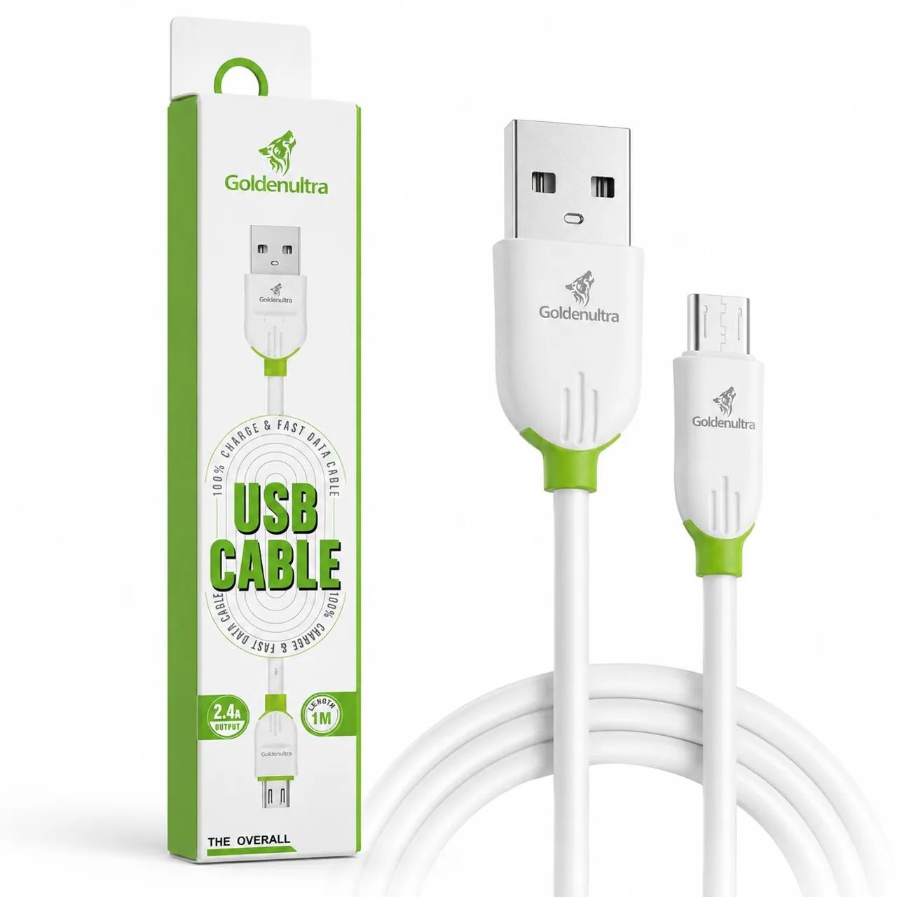 Cabo USB Micro V8 2.4A 1M Goldenultra GT-2071