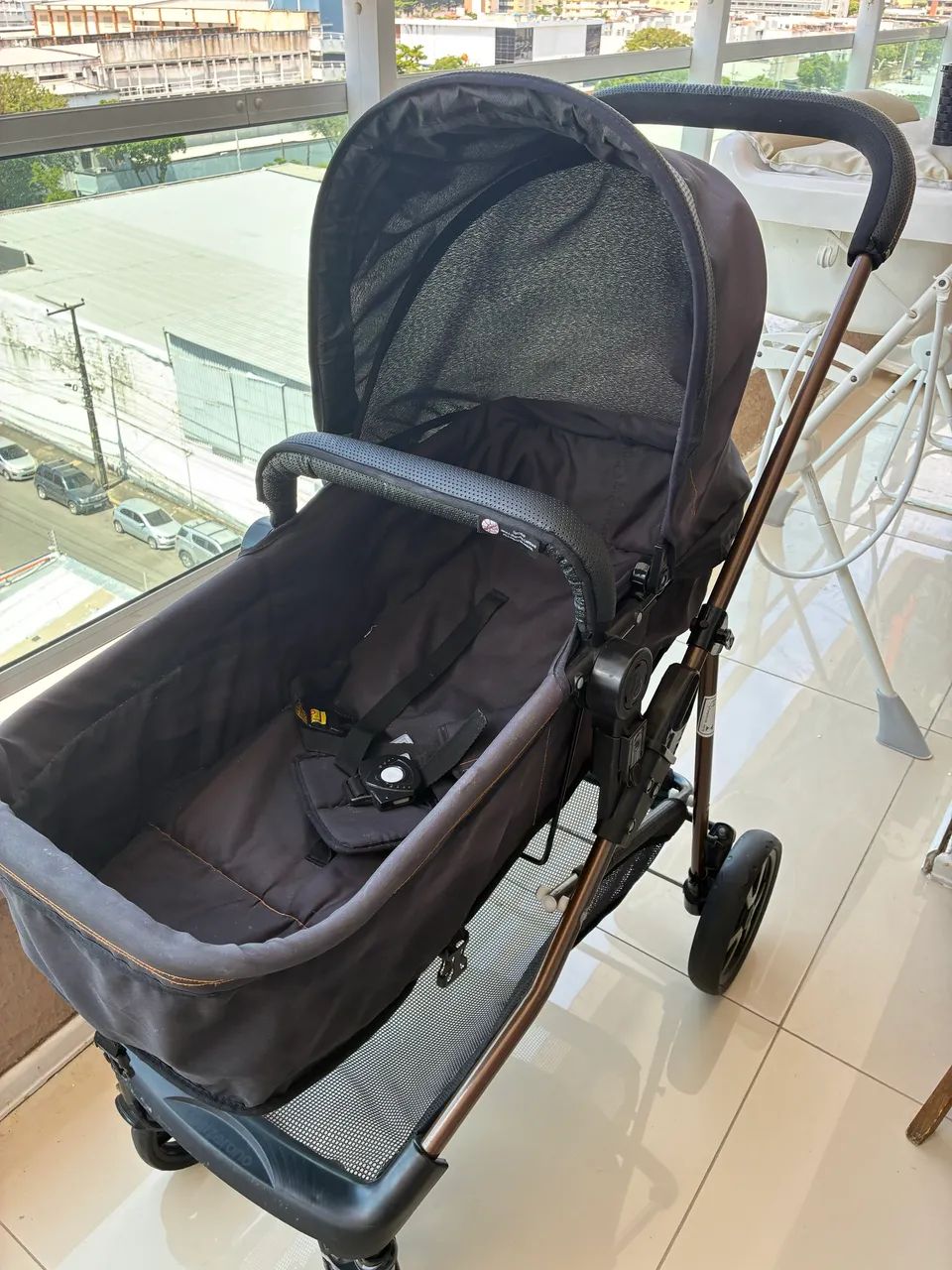 Carrinho Bebê Galzerano com bebê conforto  - Foto 2