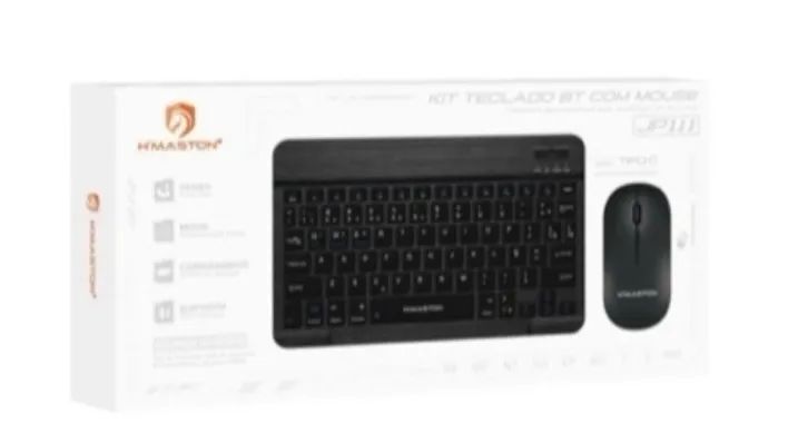 Kit Teclado e Mouse Bluetooth Hmaston JP111 Novo Loja Coimbra Computadores - Foto 3
