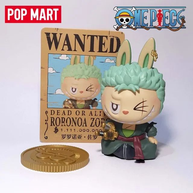 POP MART Labubu Roronoa Zoro One Piece Original - Hobbies e