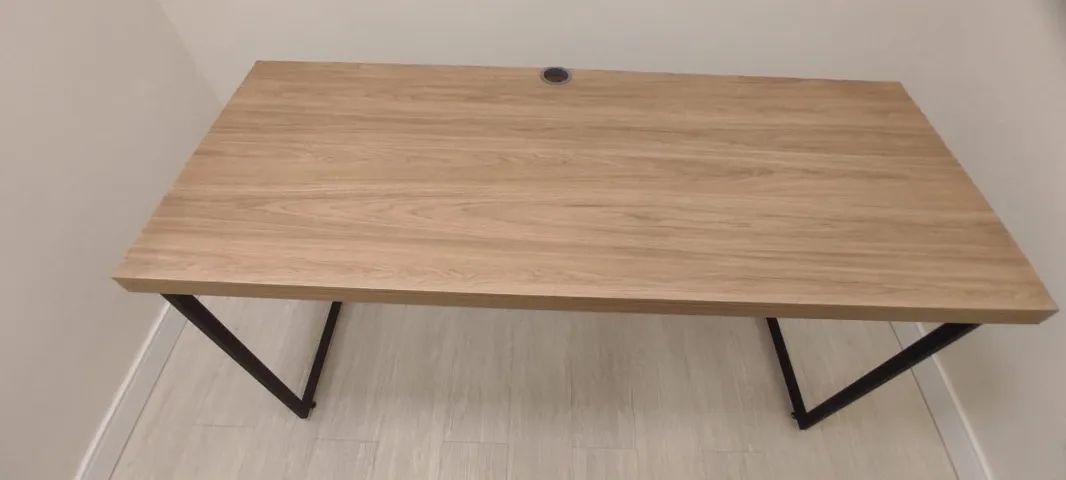 Mesa de Escritório MDF Duplo Estilo Industrial - Robusta - Foto 2