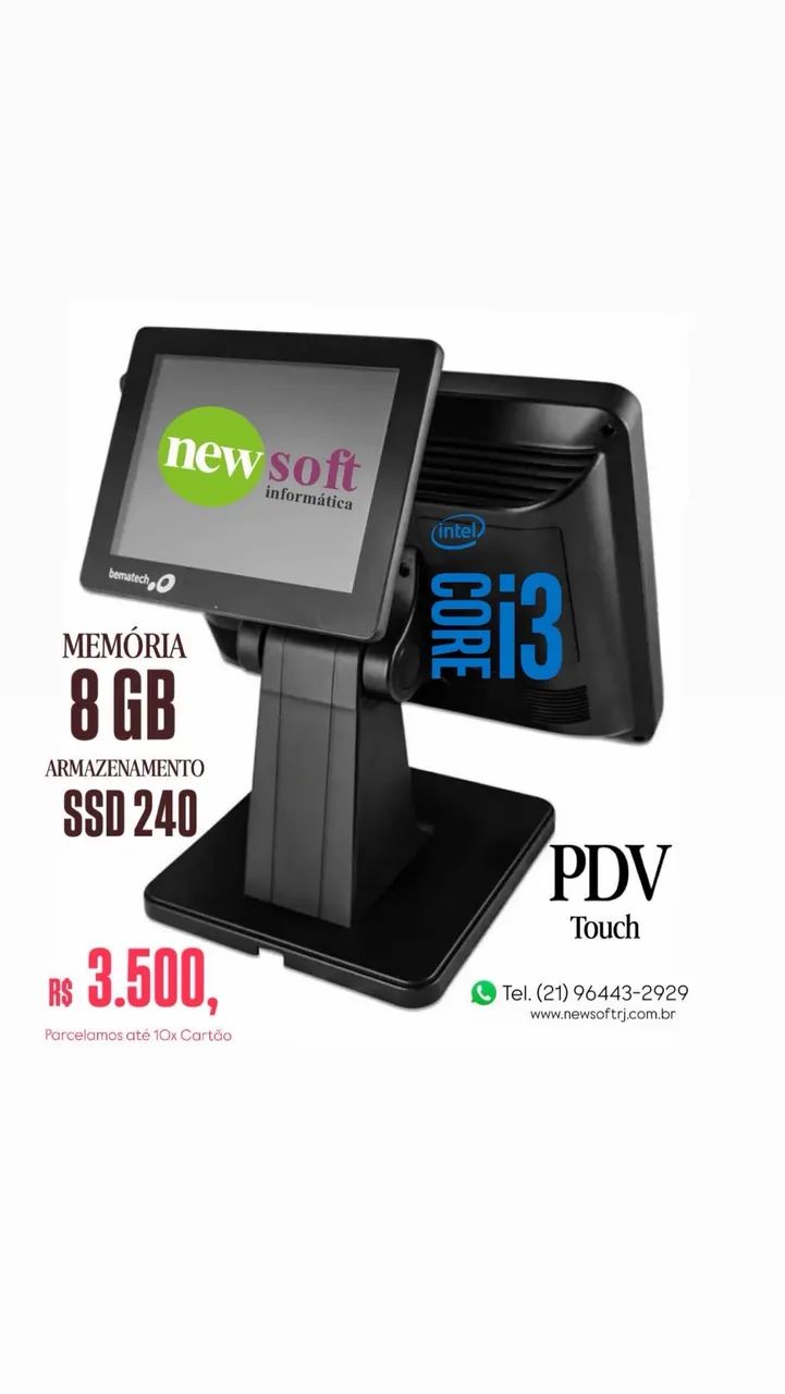 PDV Touch BEMATEC Intel Core i3 6a Geração
