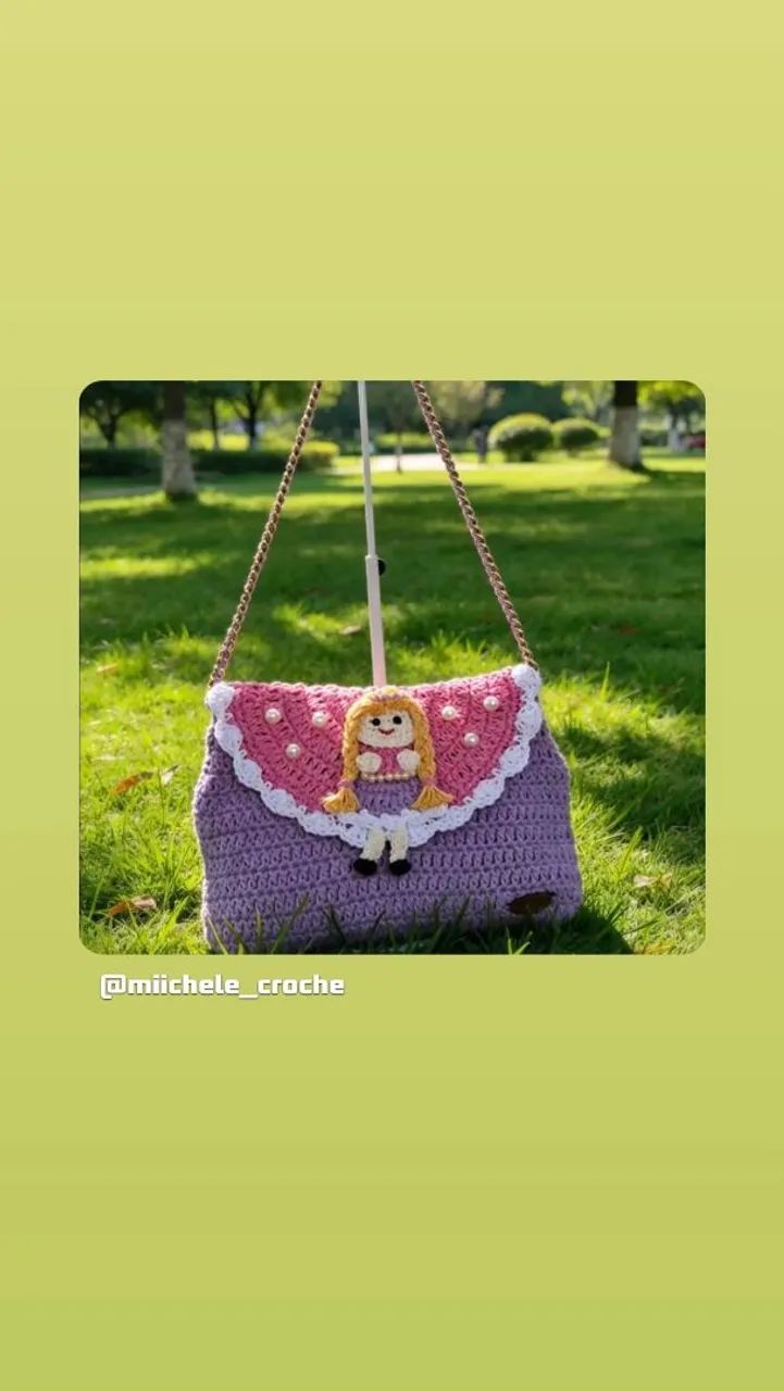 Bolsas Princesas crochê  - Foto 5