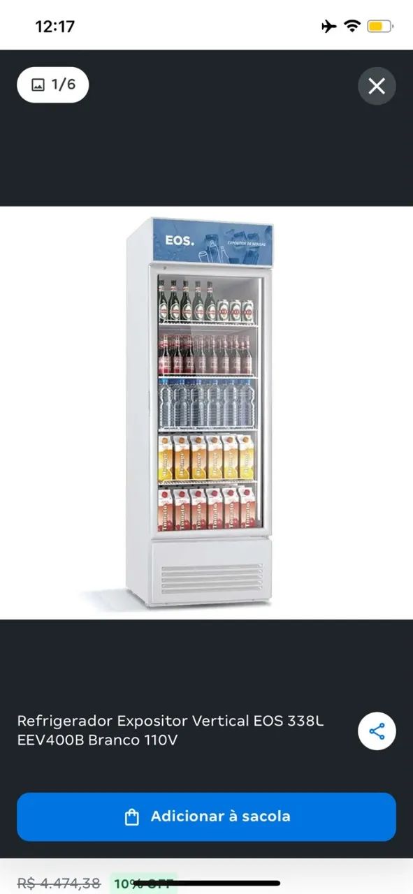 Vendo Refrigerador Expositor Vertical 368 Litros Eco Gelo Branco