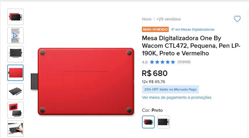 Mesa Digitalizadora Wacom CTL472 Nova 1 mes de uso - Foto 4