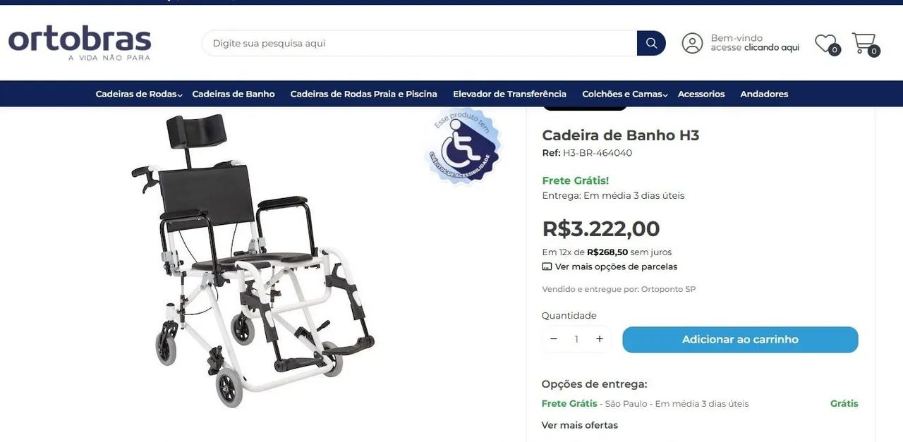 Cadeira de banho ortobras - Foto 4
