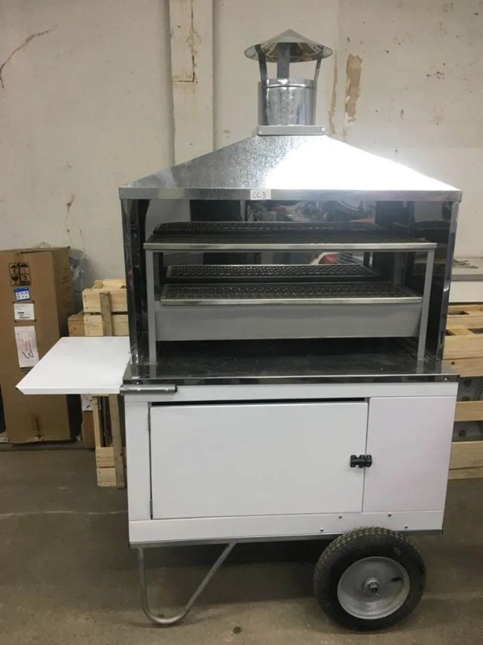 Carrinho grande para Churrasquinho com Coifa Alsa - Novo - Foto 2
