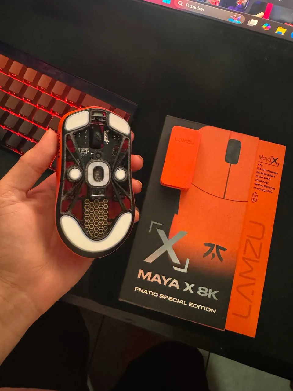 Lamzu Maya X 8K Fnatic Special Edition - Periféricos e Acessórios