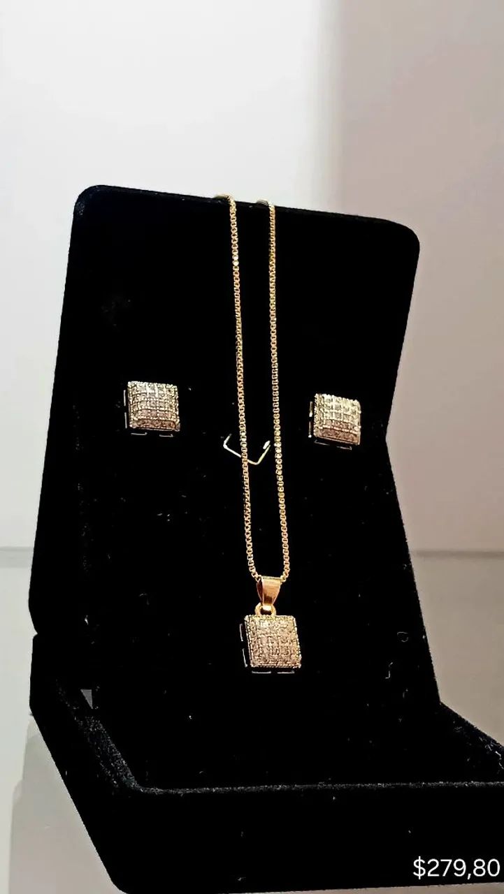 Conjunto banhado a ouro 18k com garantia! - Foto 3
