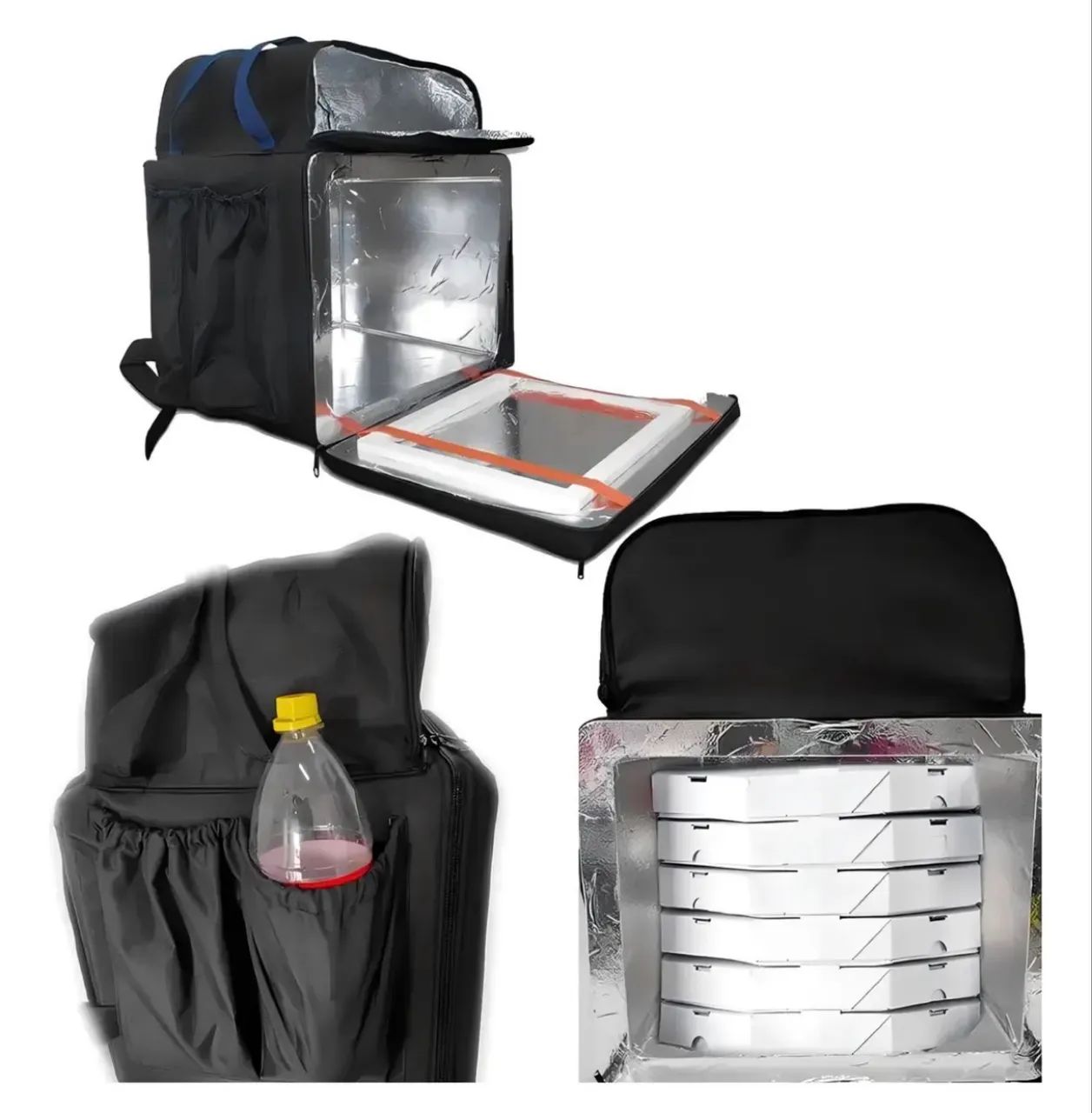 Mochila Bagtérmica Bolsa Motoboy Pizza Lanches 45l - Foto 3
