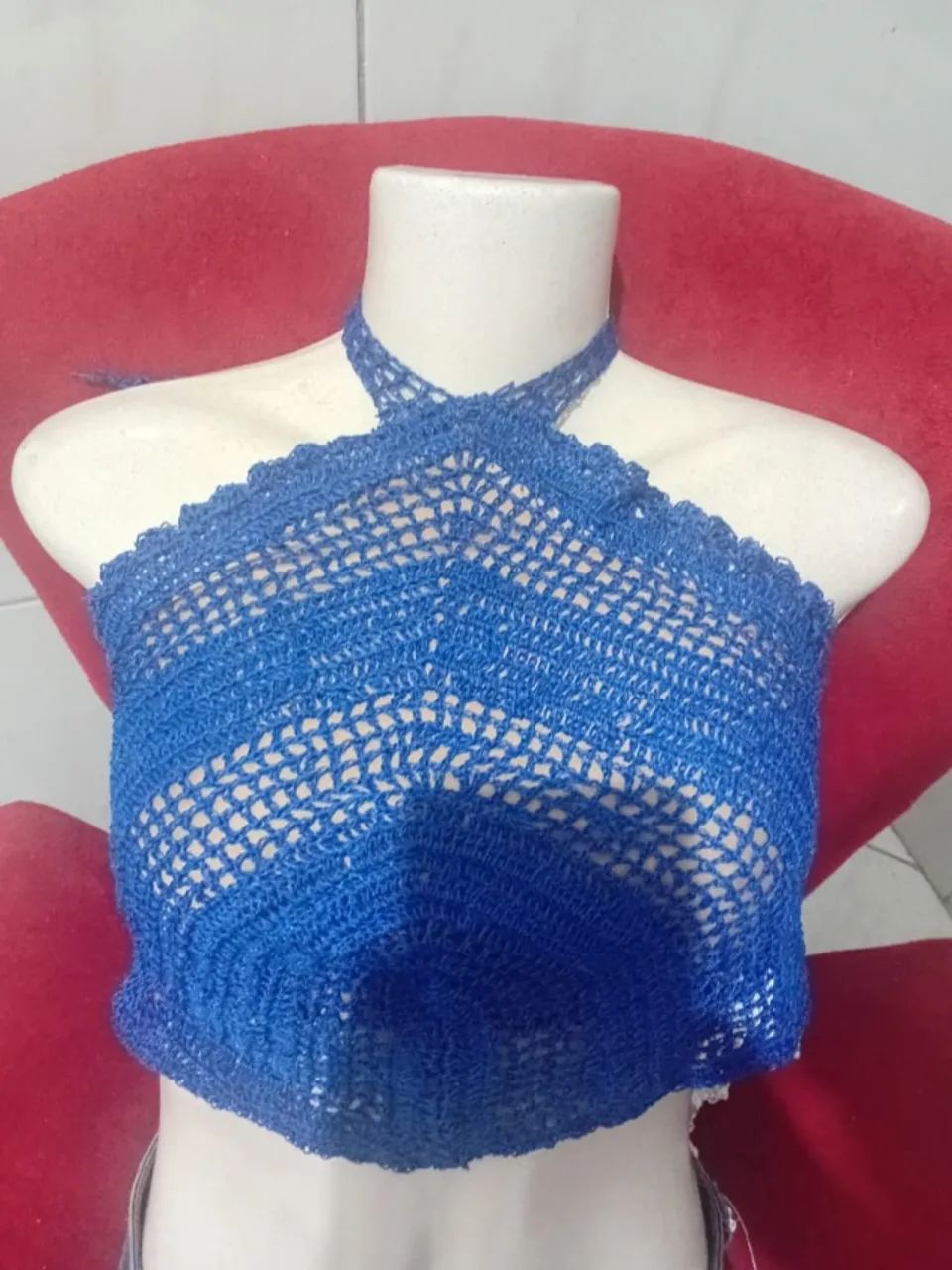 Roupas de crochê  e com aplicação em crochê Pronta entrega - Foto 4