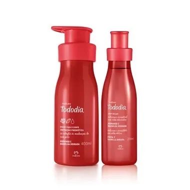 kit  Natura da linha Tododia morango e baunilha 