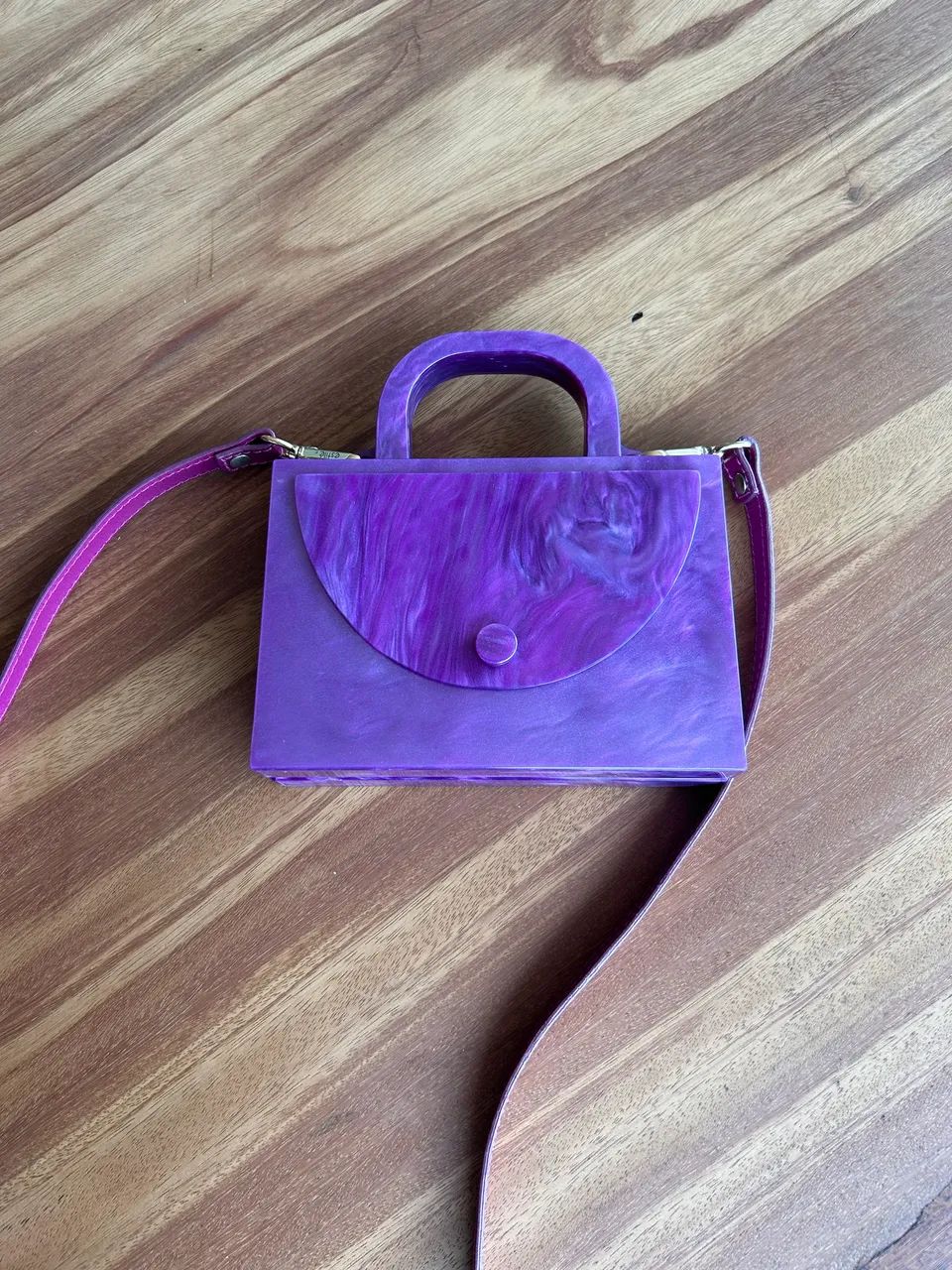 bolsa de acrílico estilé roxa - Foto 3
