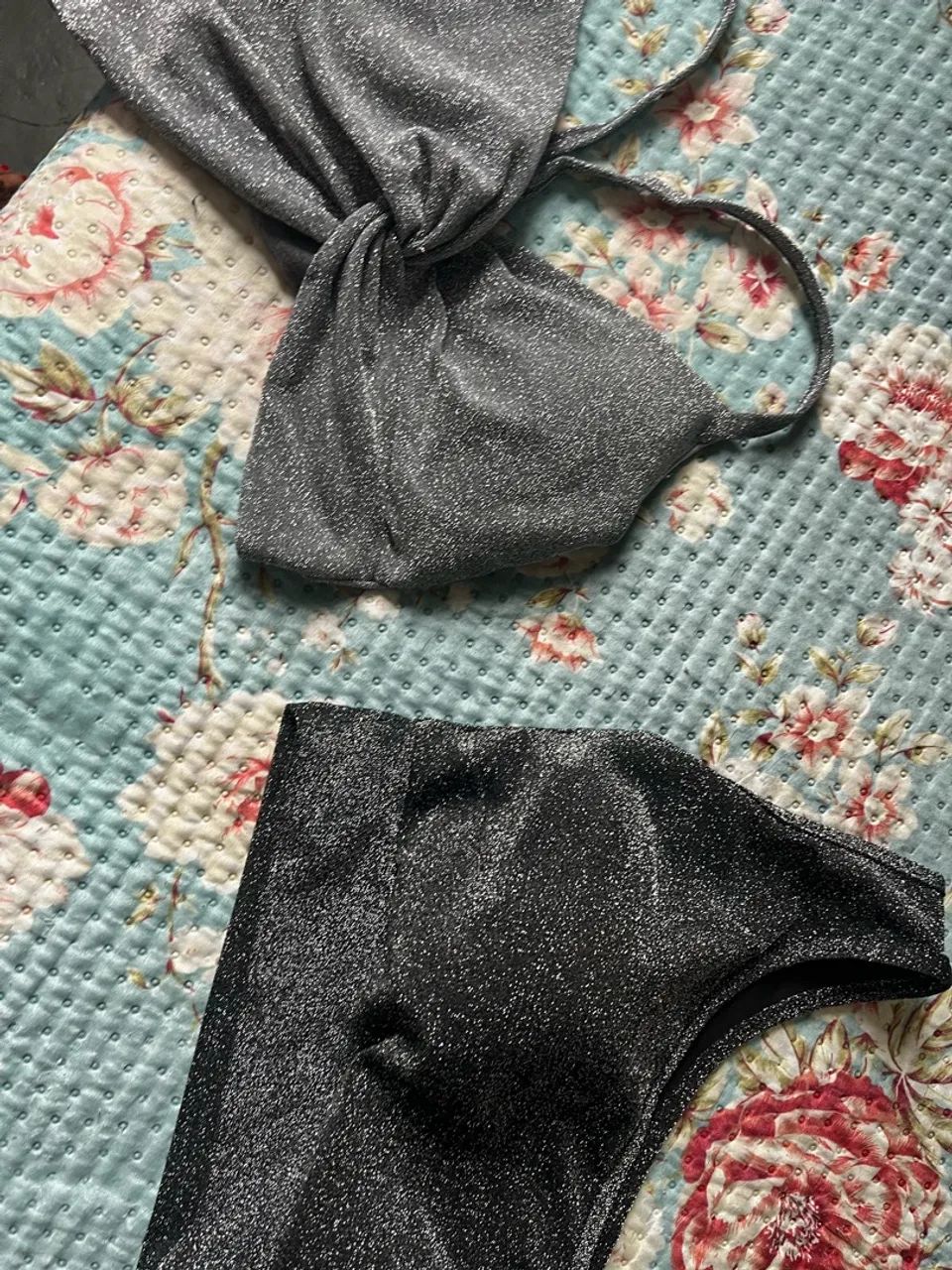 Blusas paete brilho prata 