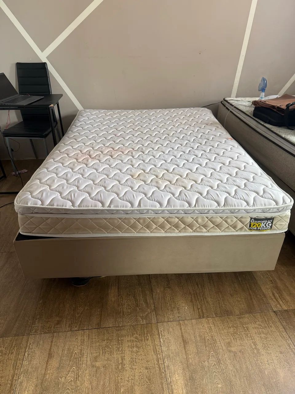 Cama Box Casal Colchão De Espuma D33 Millenium