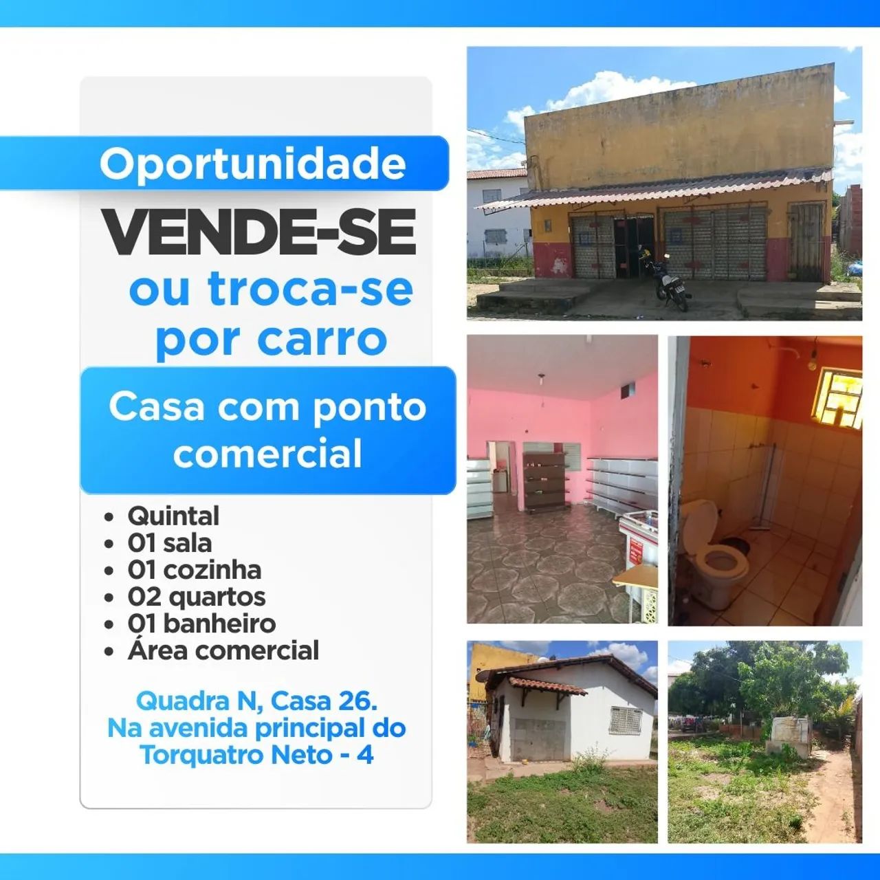 Casa a venda com ponto 