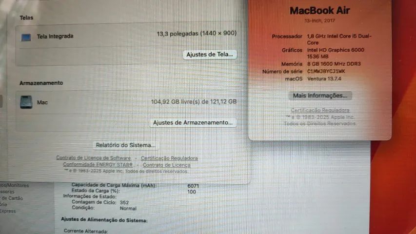 Macbook Air 13 i5 8Gb 2017 - Impecável - Bateria Excelente - Foto 4