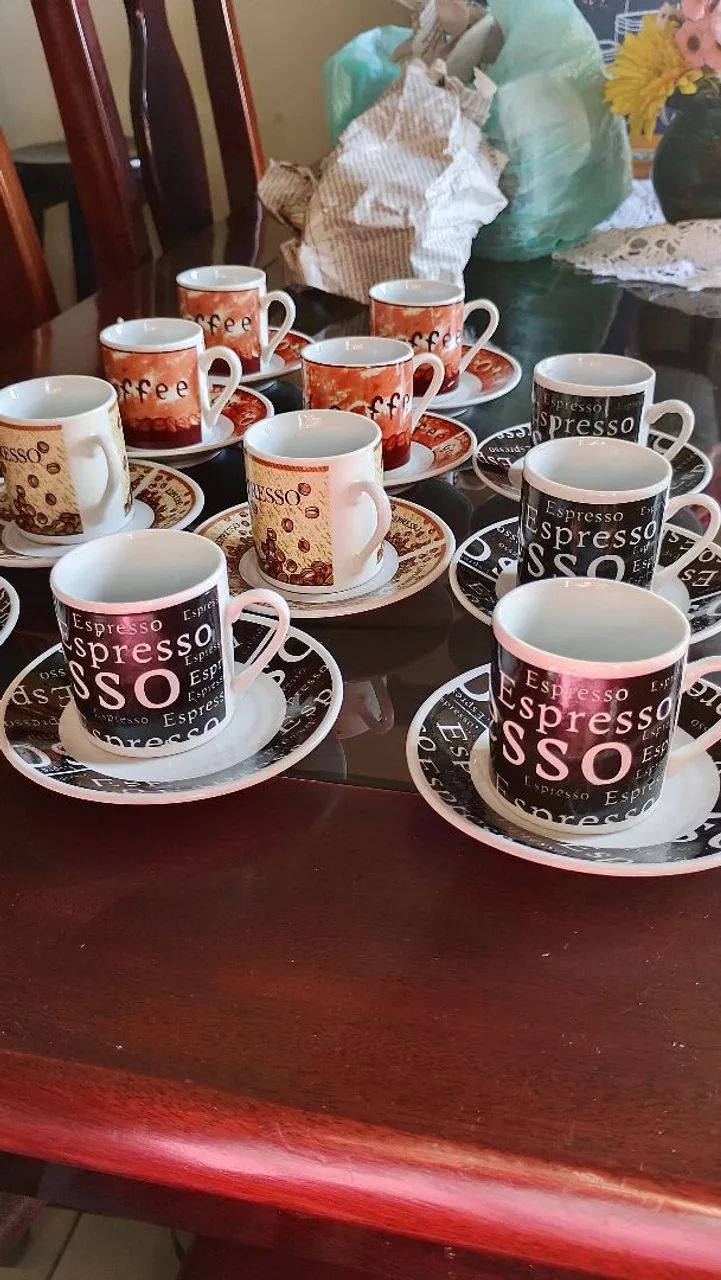 Kit 11 xícara de coffee e espresso 