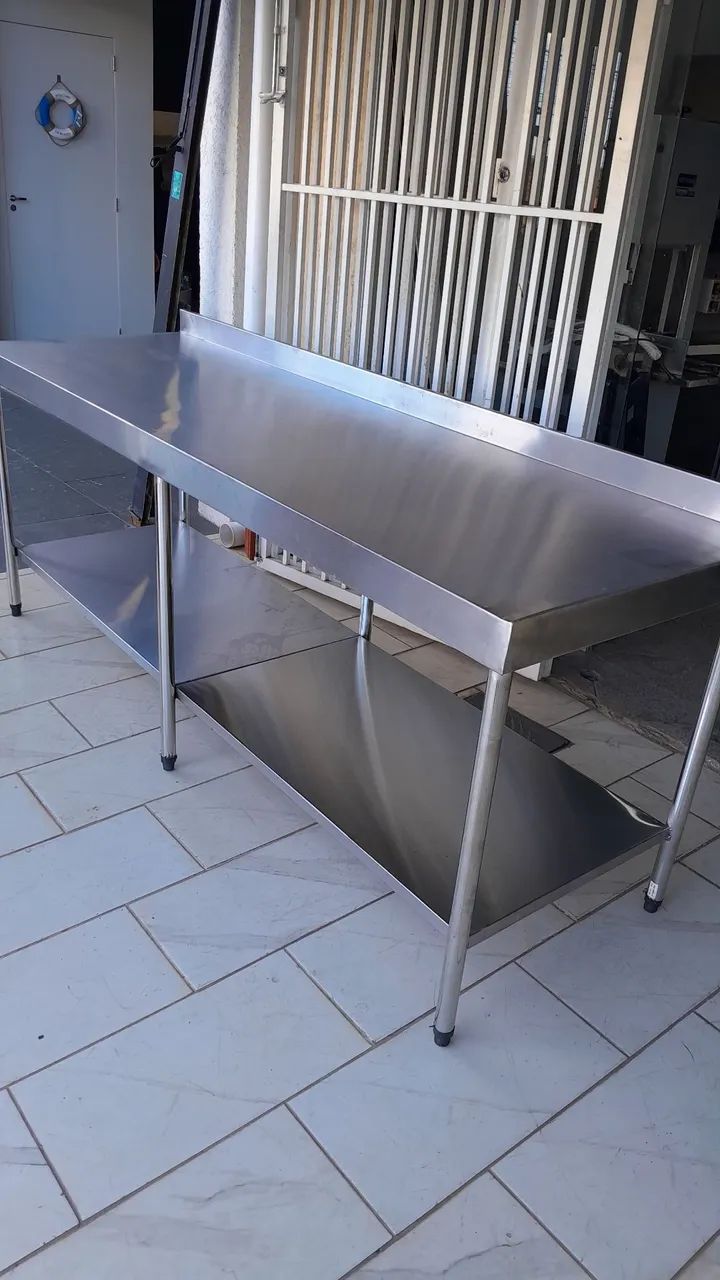 Bancada de inox 220x70 