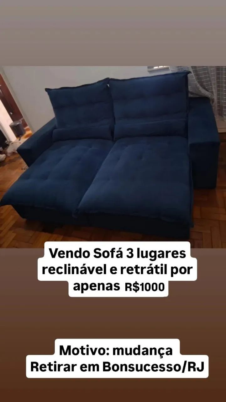 Vendo Sofá 3 lugares 
