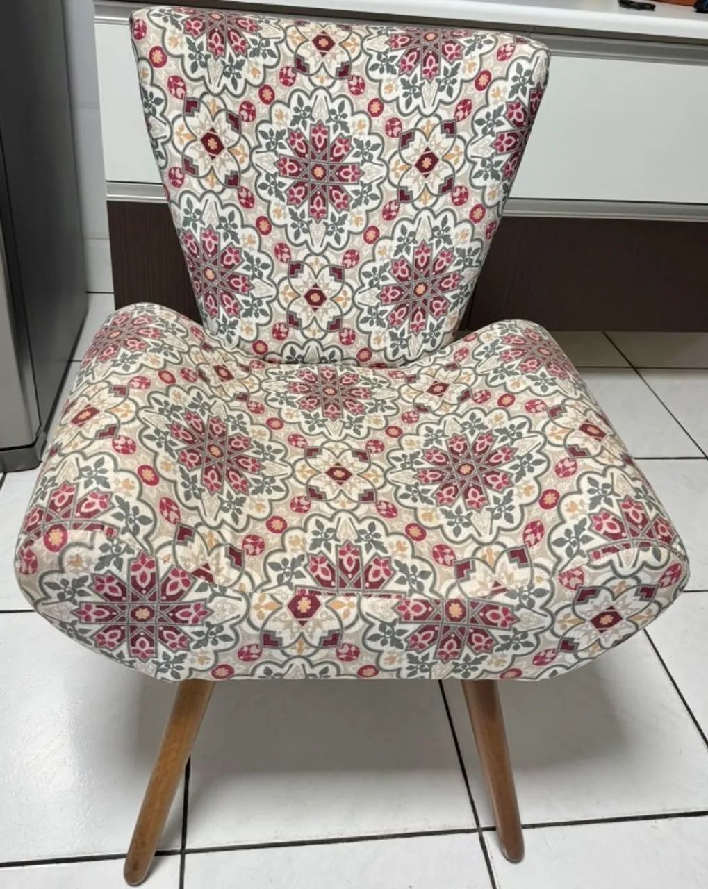 PAR DE POLTRONAS RETRO | PÉS PALITO | ESTAMPA VINTAGE - Foto 2