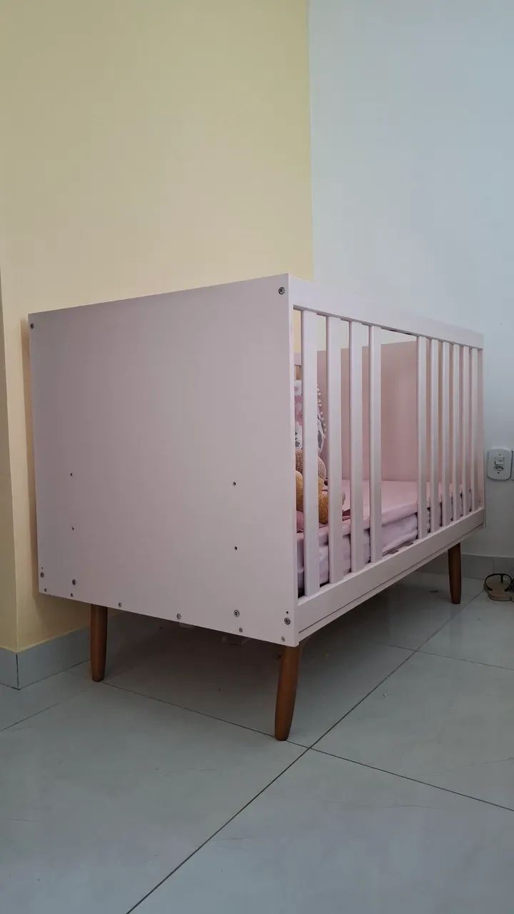 Berço Infantil Rosa Bebê  - Foto 2