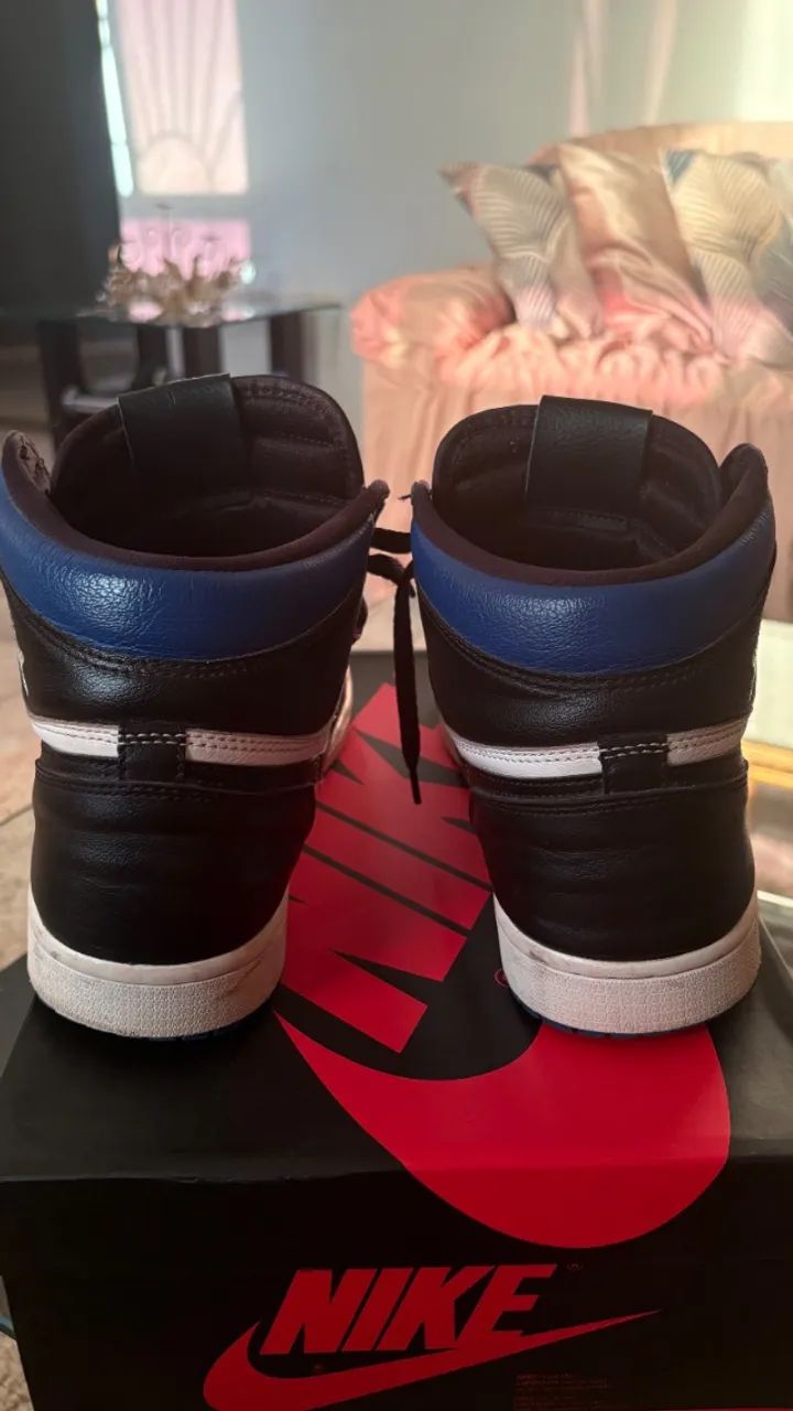 Tênis Air Jordan 1 High Royal Toe Original - Foto 3