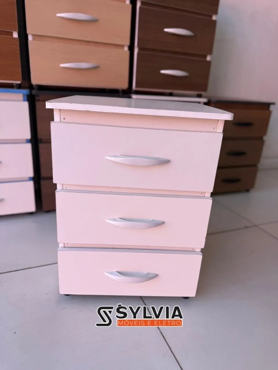 MESA DE CABECEIRA 3 GAVETAS - Foto 4