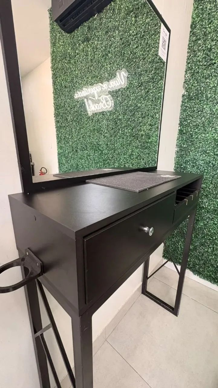 Bancada de barbearia com espelho - Foto 2