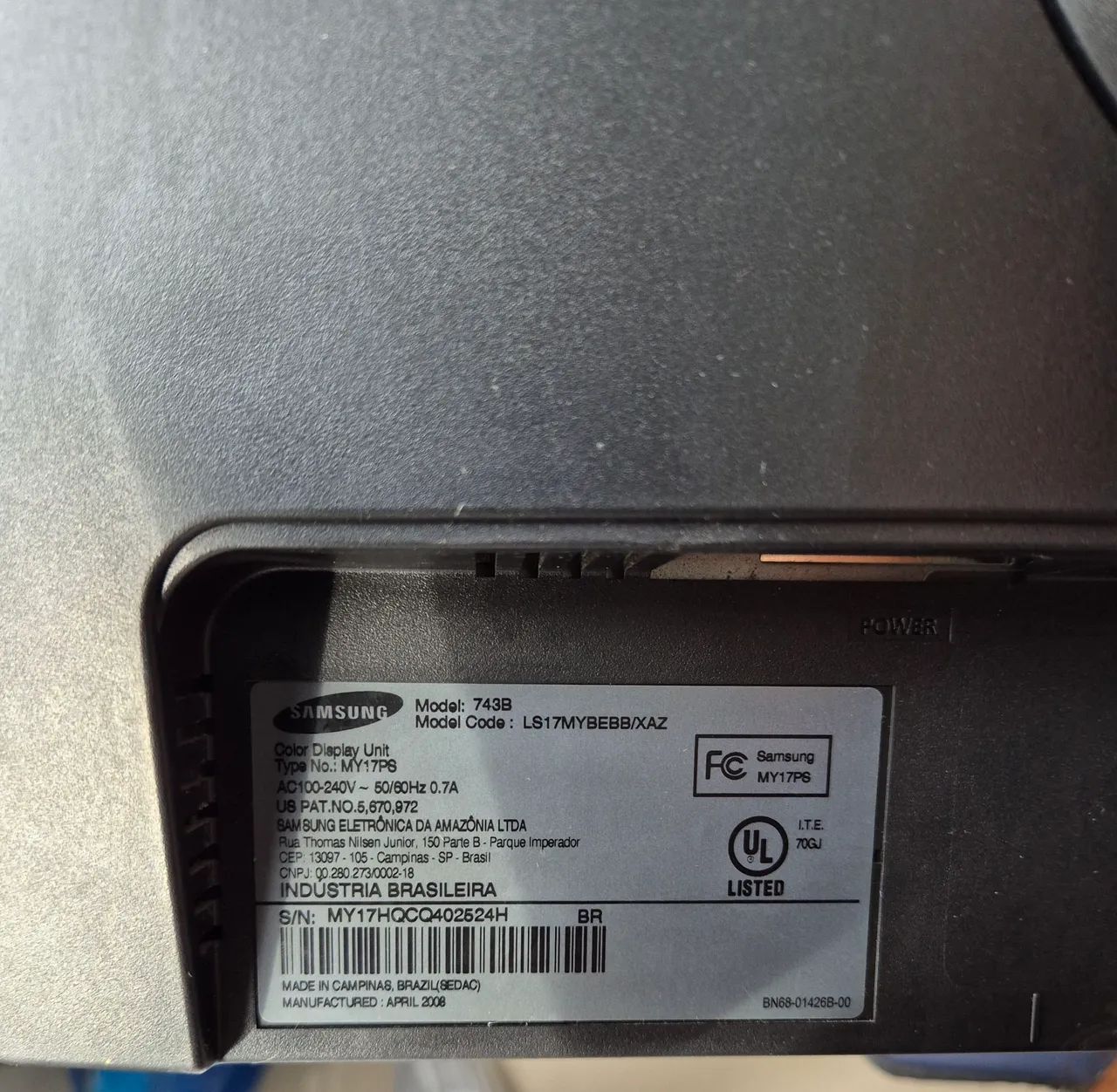 (Com Defeito) Syncmaster 743b - Foto 2