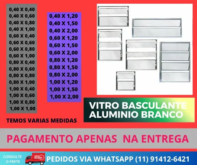 vitro de aluminio basculante Código mod859