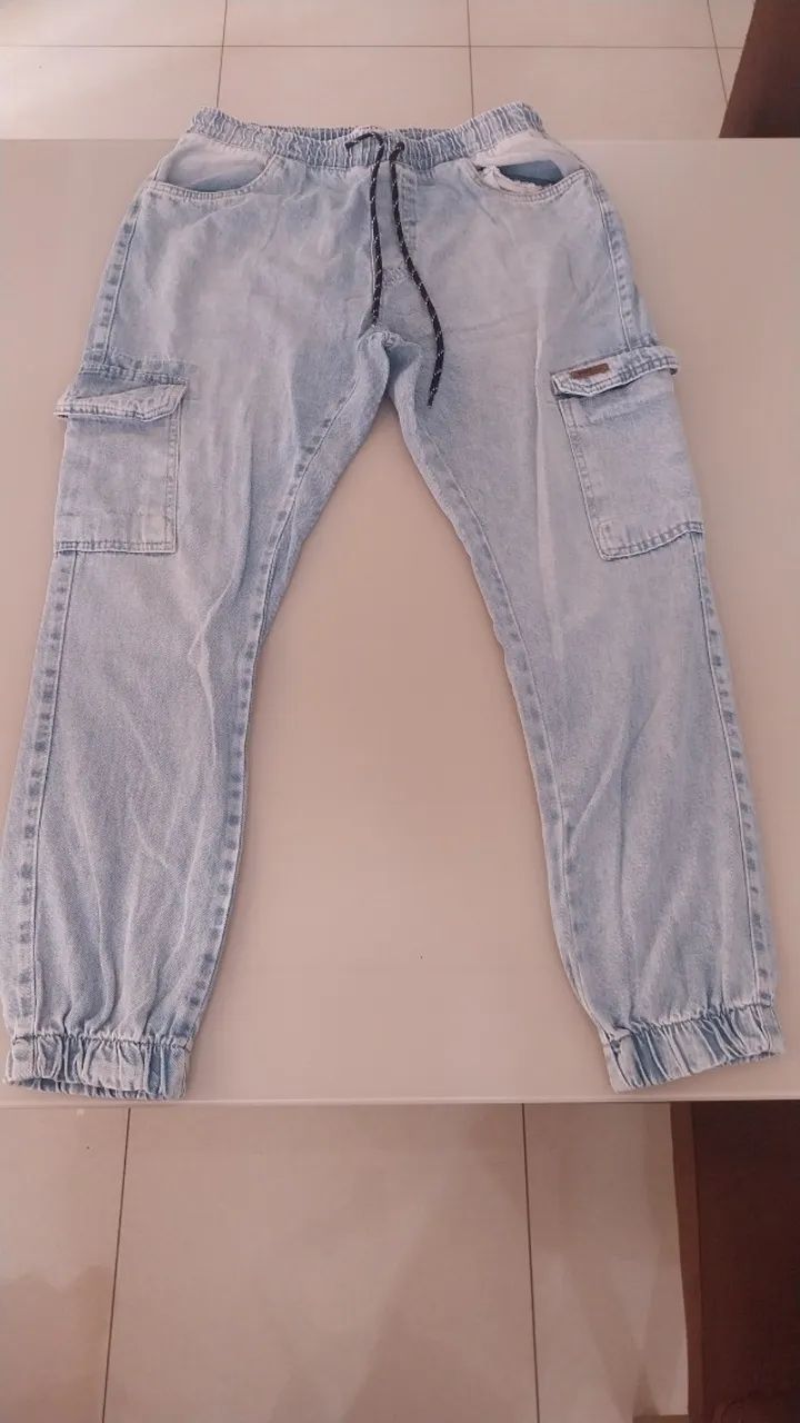 Calça jeans Cargo 