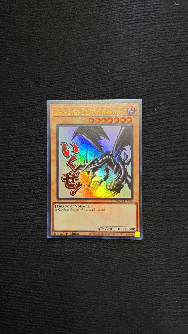 Yugioh Red Eyes Black Dragon - Stamp artwork