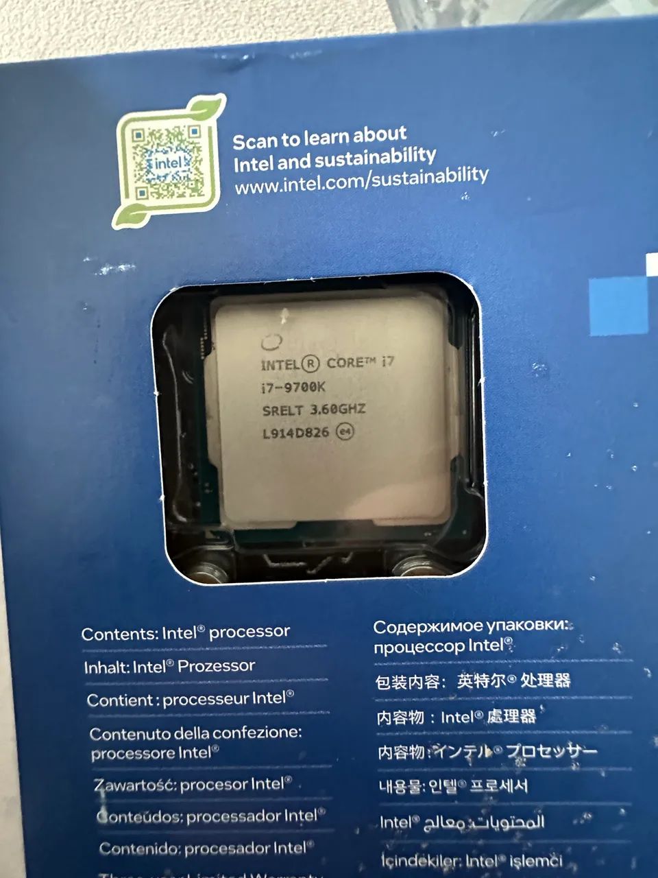 Intel Core i7-9700K 12 M de cache, ate 4,90 GHz - Processadores