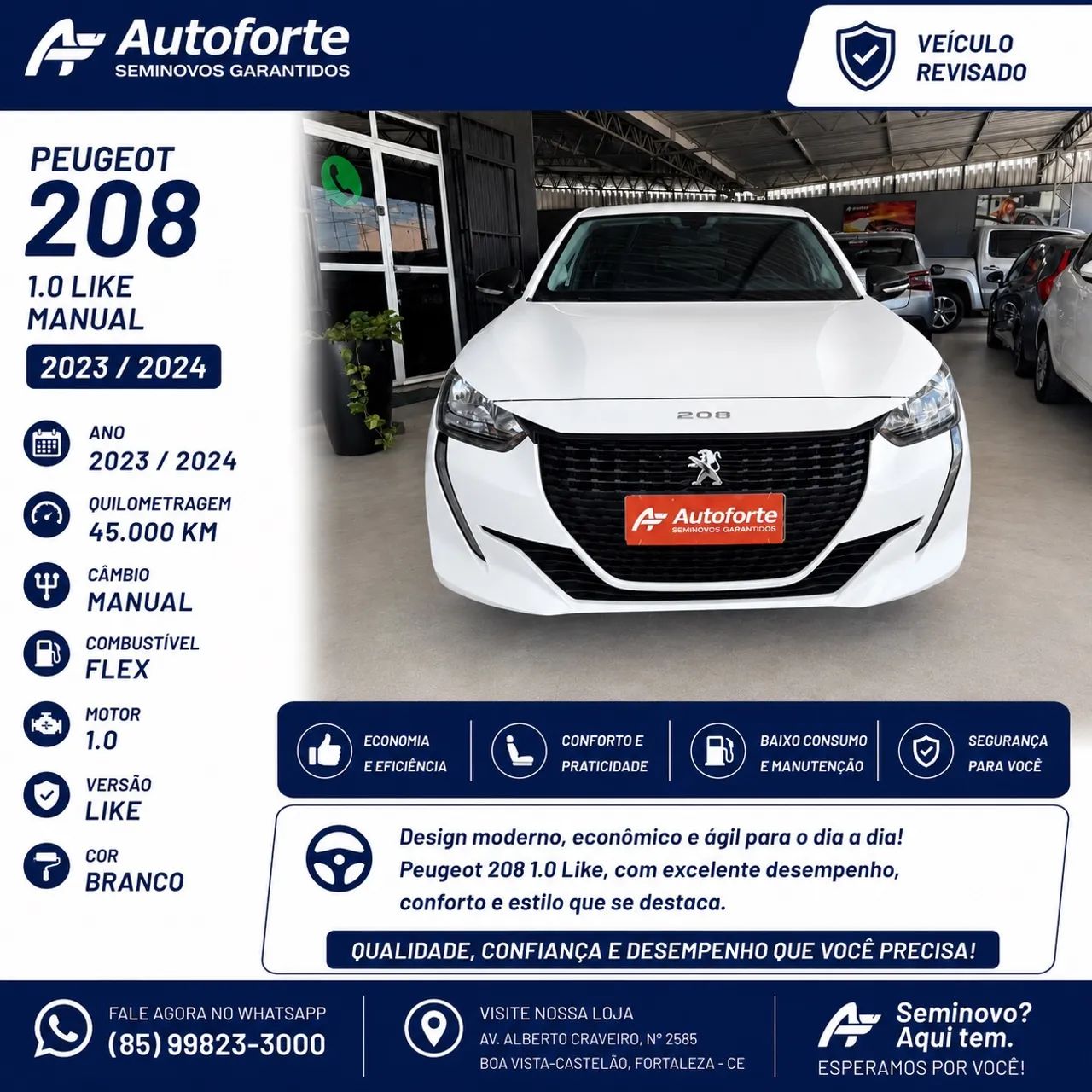 Peugeot 208 208 Like 1.0 Flex 6V 5p Mec. 2024