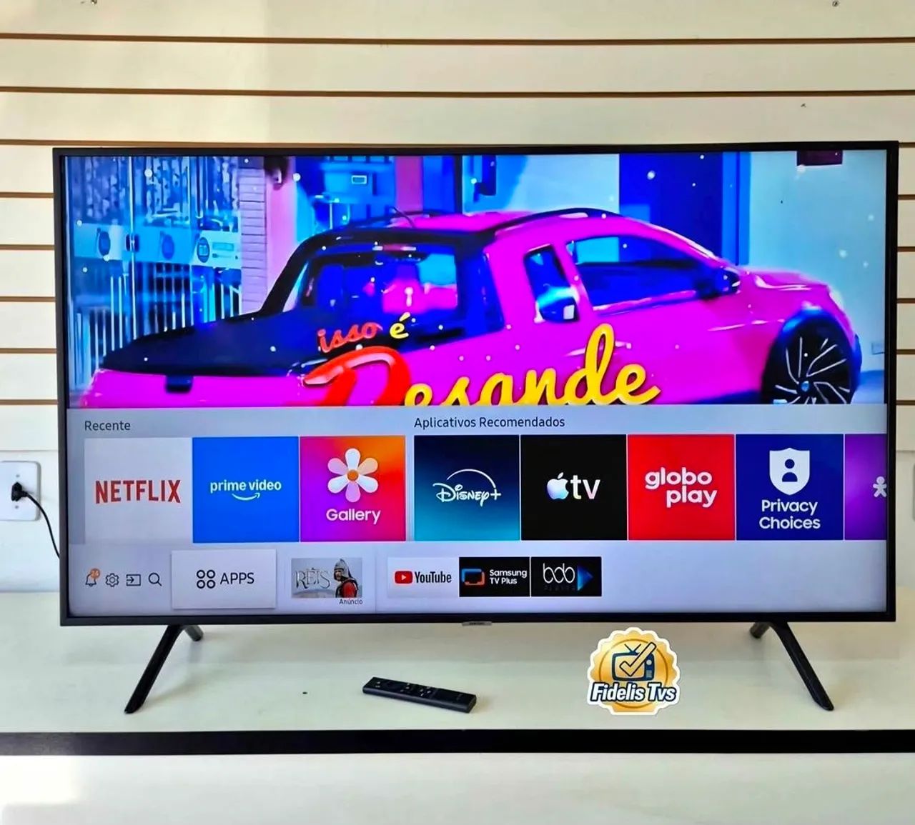 SAMSUNG TV 55 POLEGADAS SMART WIFI COMPLETA 4K UHD TYZEN COM 3 MIL CANAIS PLUS GRATIS