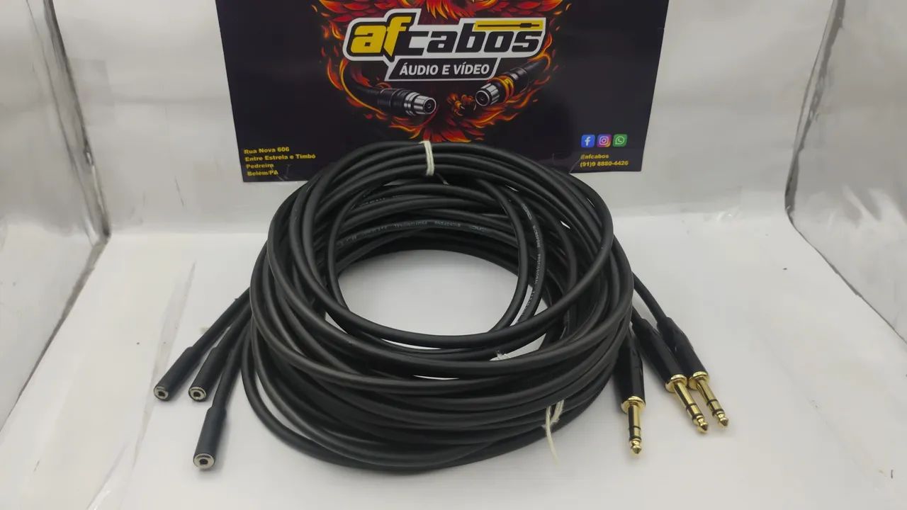 Kit completo com 3 cabos para extensão de fones - Foto 2