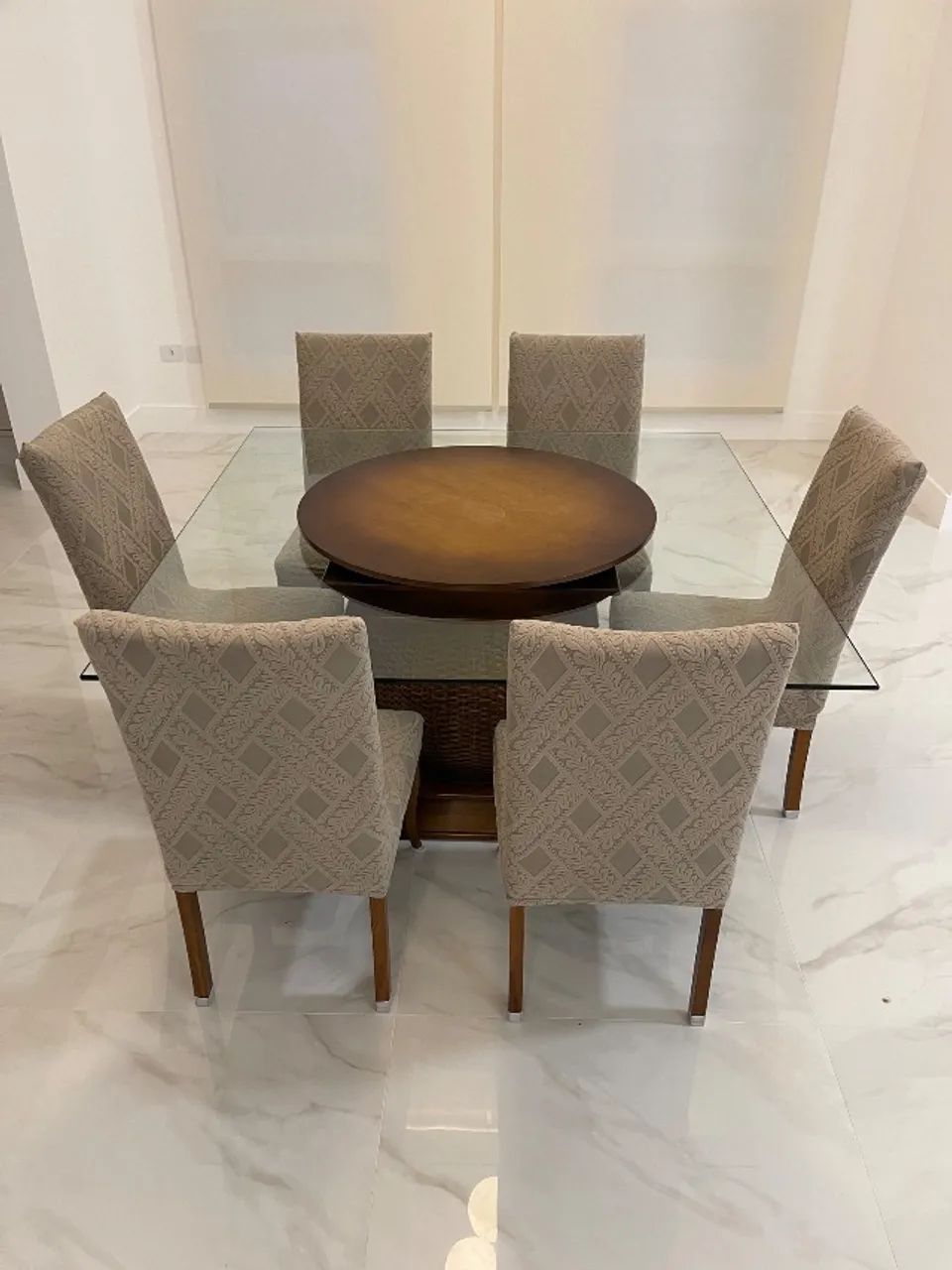 Mesa de jantar madeira e tampo de vidro Sierra - Foto 3