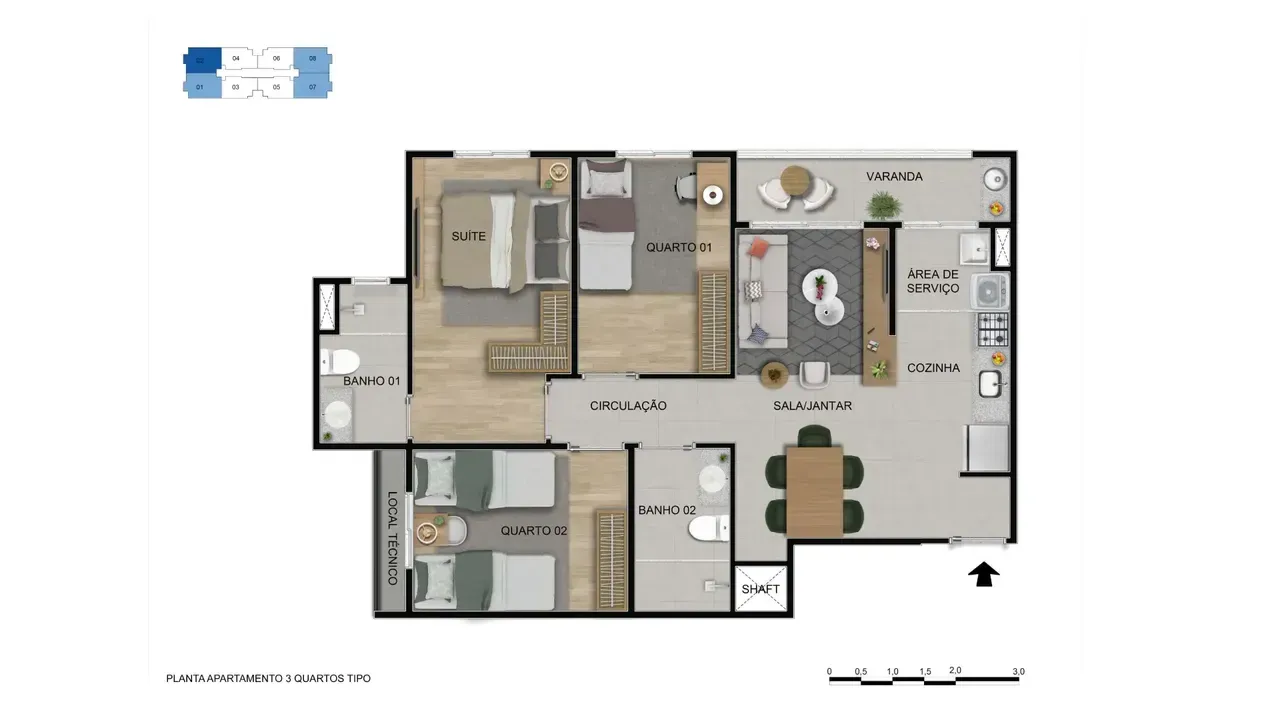 PLANTA 72m²