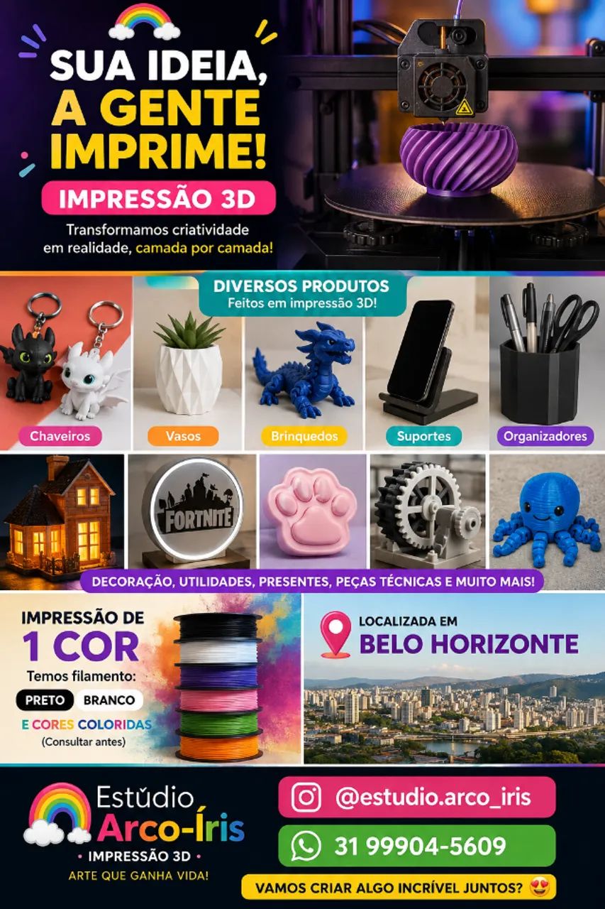 Decoração/peças de impressão 3d sob encomenda 