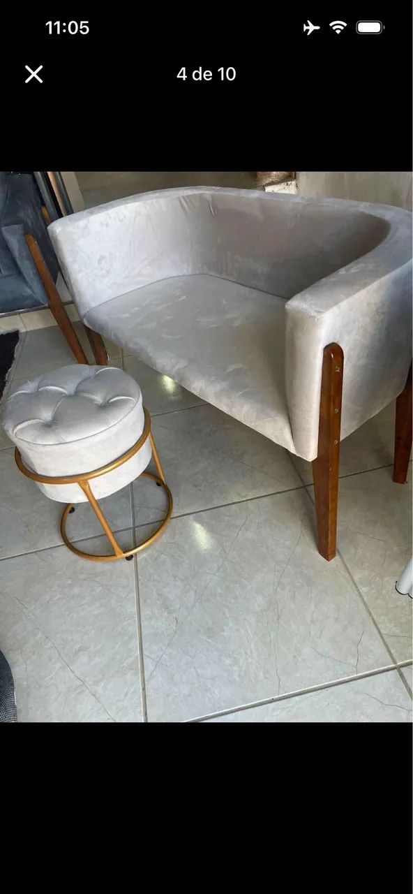 Namoradeira Betina pés madeira  - Foto 2